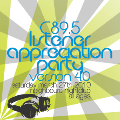 C89.5 Listener Apreciation Party Flyer